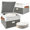 China Storage Containers,Quilted Dish Plate Storage with Stackable Lid for