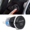 Car Engine Start Switch, 2 Colors Universal 12V White LED