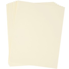 Wishop 20 Sheets Colored Thick Paper Cardstock Blank for DIY Crafts Cards Making, Invitations, Scrapbook Supplies (Cream, 8.5 x 11 inches)