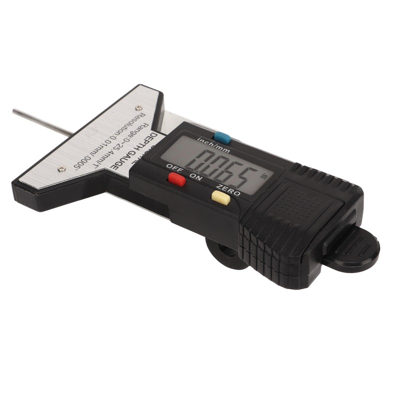 Digital Tyre Tread Depth Gauge Inch mm Conversion 0‑25.4mm Range