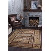 Lodge Retreat Beige 5x7 Area Rug for Living Room -