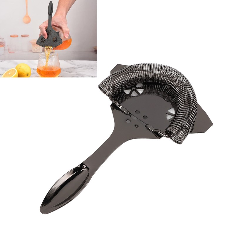 Ice Strainer Effective Filtering 304 Stainless Steel Multifunctional Cocktail Strainer