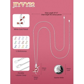 JIYVY32 Dragonfly Necklace for Women White Gold Plated Ruby July Birthstone Pendant Necklaces Anniversary Valentine Mothers Day Jewelry Gifts