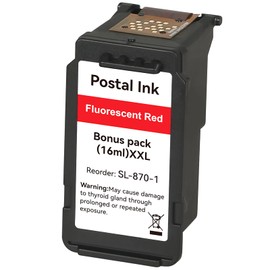 T2TONER High Capacity SL-870-1 XXL Red Ink Cartridge Compatible SL870-1 SL8701 XXL Fluorescent Red Ink Replacement for The PB New SendPro Mailstation Postage Meter (CSD1) Machine (1pack)(16ml)