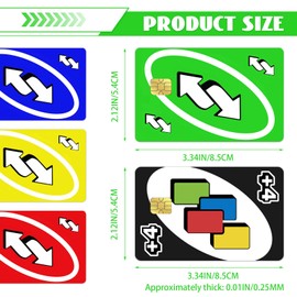 8 Pieces Credit Card Skins, Debit Card Sticker Cover, Debit Card Sticker for Small Chip, Detachable and Water Proof Credit Card Skin (Colorful)