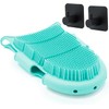 Guante exfoliante de silicona, exfoliante corporal higiénico con ganchos de