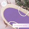 Moses Basket Terry Fitted Sheet/Baby Oval Shape Sheet (Violet)