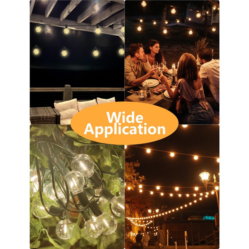 25 Pack G40 LED Replacement Bulb E12 Screw Base LED