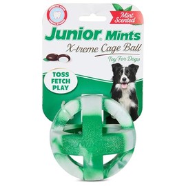 Candy-Themed Marble Cage Ball Dog Toys – Heavy Duty Chew Balls for Dogs – Scented Rubber, Textured for Dental Wellness – Dubble Bubble, DOTS, Blow Pop, Junior Mints