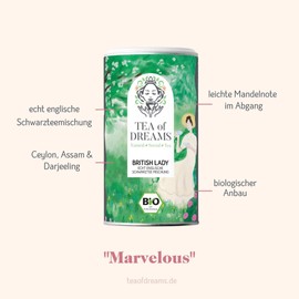 Black Tea Organic | "British Lady" | Typical English Black Tea Blend | Loose Tea | 250g