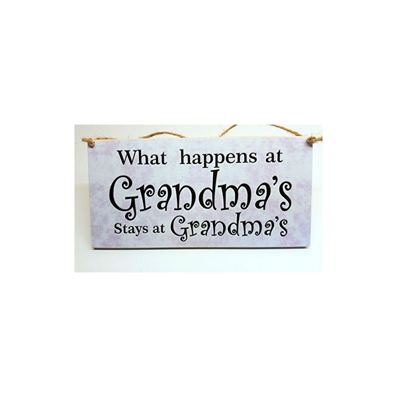 HmHome What happens at Grandma's Nan Gran Granny Gift Birthday