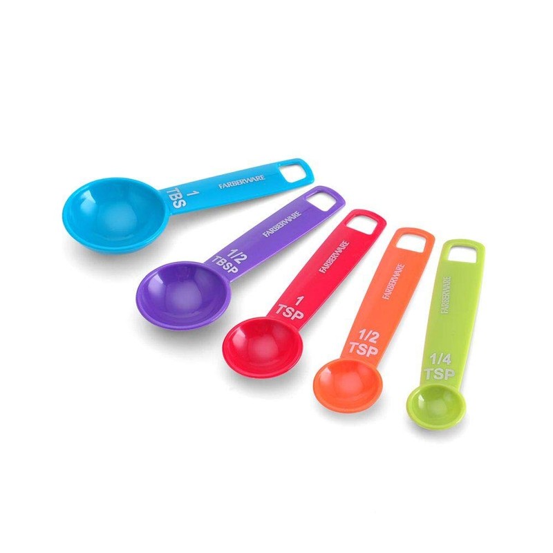 Farberware Set of 5 Measuring Spoons, Perfect for Measuring Both