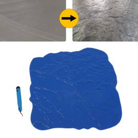 12"x12" Concrete Texturing Skin, Heavy Duty PU Concrete Stamp Mold for Driveways Patios Walls Floors, Seamless Slate Texture, No Assembly (12 * 12in)