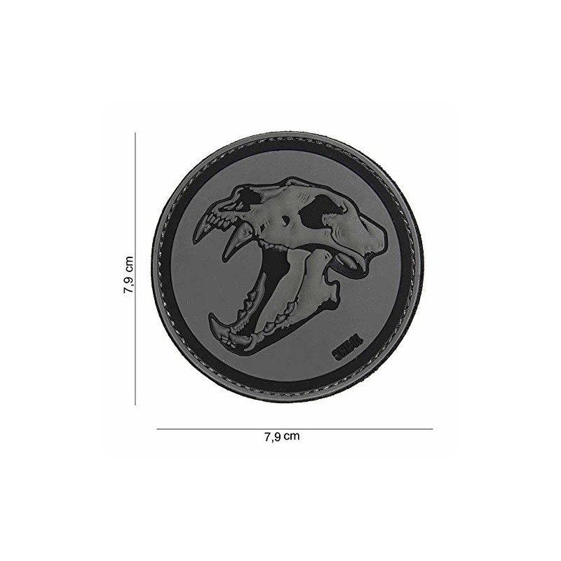 Emblem 3D PVC Sabertooth Tiger Sabertooth Badge Sew-On Patch