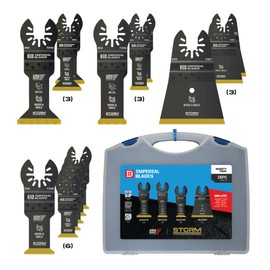 Imperial Blades IBOATV-15 One Fit Storm Titanium Metal/Wood Variety Pack, 15PC Case, Multi