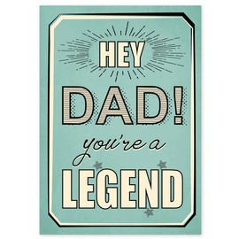 Absolutely Yours Fathers Day Card and Envelope. Card for Dad. Legend Design. Ecofriendly. Printed and Packed in UK