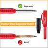 Hiboom 4 Pack Carpenter Pencil with 24 Refills (Red, Black,