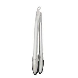 Rösle 12987 Locking Tongs Silicone 11.8 in, Silver