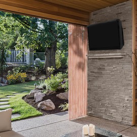 Easy-Going Outdoor TV Cover for 46 to 48 inch with Openable Front Flap for Watching TV, Convenient Use without Remove, Durable TV Cover with Free Cleaning Cloth