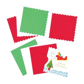 Baker Ross ET317 Mini Festive Greeting Cards-Pack of 20, for Children to Design and Perso, Assorted