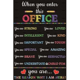 When You Enter This - Letrero de lata para oficina, decoración de oficina, letrero de metal, decoración de pared, placa de lata para escuela, oficina, decoración de estaño, 8 x 12 pulgadas