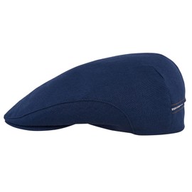 Sterkowski Derby - Gorra plana para hombre y mujer, gorra de Newsboy 100% lino, gorra clásica de hiedra de verano, Azul marino, 7 5/8