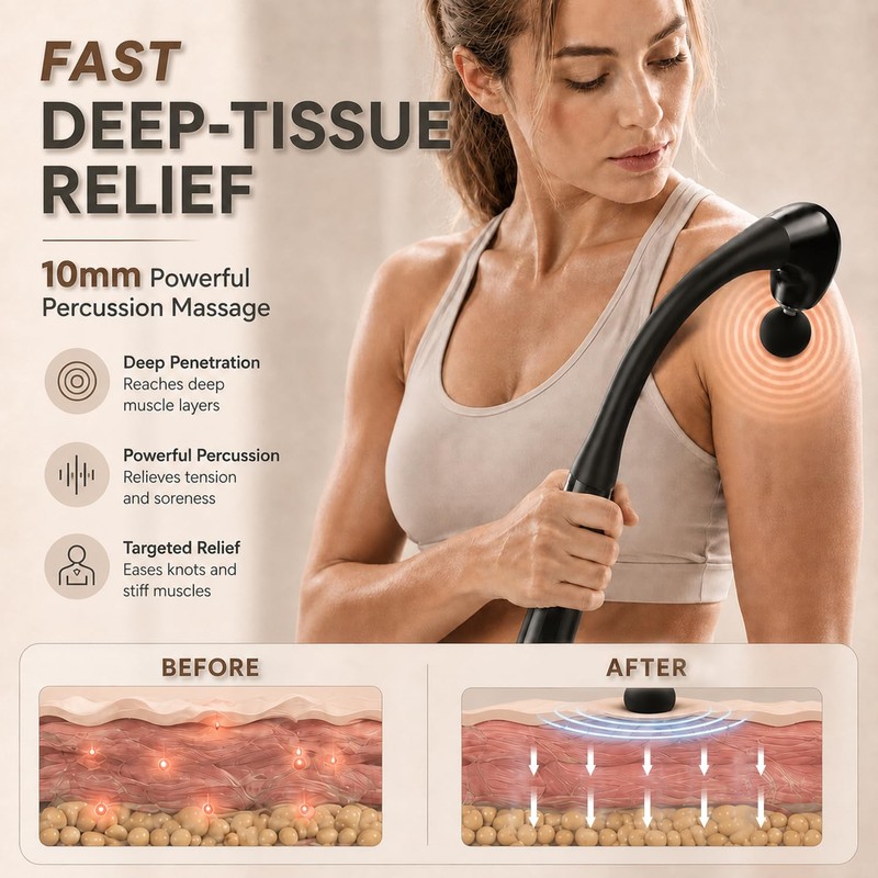 2-in-1 Detachable Muscle Massage Gun Deep Tissue