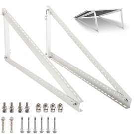 FAHKNS 45 Inch Solar Panel Mount, 1 Set Solar Panel Tilt Mount Brackets, 0-90° Adjustable Portable Solar Panel Stand with Telescopic Bracket,100-400 Watt Solar Panel Mounting Kit for RV Roof Boat