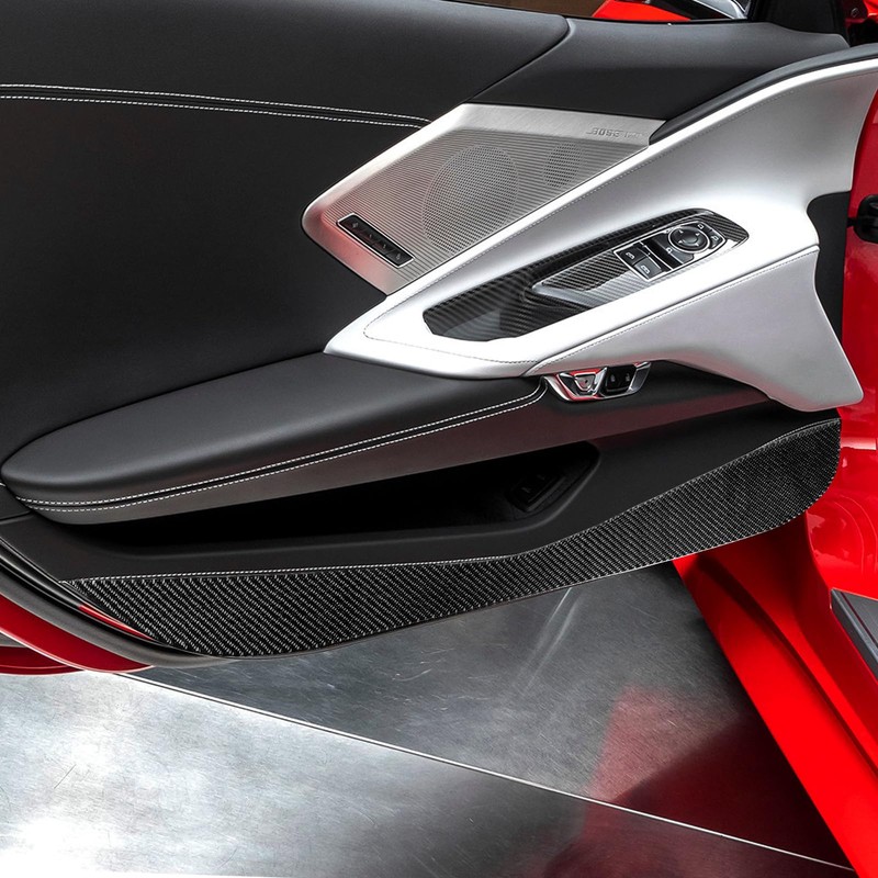Fancemot Real Carbon Fiber Inner Door Panel Trim Compatible with