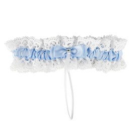 XiuGlimpse Garters for Bride, Wedding Garter for Bride,Blue Garters for Brid,Aqua Lace Garter, Wedding Garter, Bride Gifts,Wedding Garter for Bride Lace,Wedding Accessories, Gifts for Women And Girls
