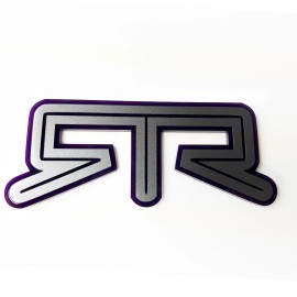 FMS Gear (1) PURPLE RTR Emblem Fits FORD MUSTANG Rear Deck Lid Badge Nameplate Decal