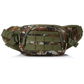 East West U.S.A FC102 Tactical Military Digital Camouflage Fanny Pack, Green/Camo, 19.5"