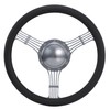 14" Gun Metal Billet Steering Wheel Half Wrap with Horn