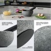 Koville African Natural Granite Mortar and Pestle Set, 4 Cups