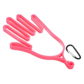PATIKIL Golf Gloves Stretcher, Plastic Keeper Support Rack Holder Dryer Hanger Frame with Hanging Hooks for Sports Gloves Maintenance, Pink
