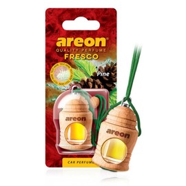 AREON Fresco Auto Kiefer Grün Hängend Glas Duftflakon Holz Flakon Set Anhänger Spiegel 4ml (Pack x 10)