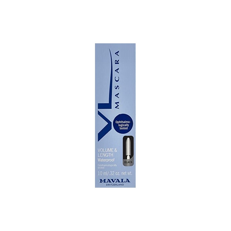 Mavala Mascara Volume Length Waterproof, Black, 0.32 Ounce
