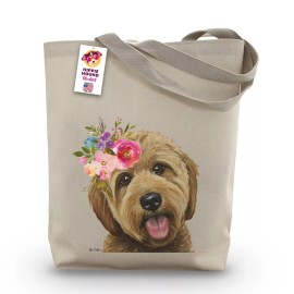 Hippie Hound Studios Apricot Doodle Tote Bag -  Golden Doodle Gifts - Labradoodle Gifts - Made in USA