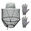 1 Anti-Mosquito Fishing Hat, 1 Pair Fishing Gloves, Adjustable Anti-Mosquito