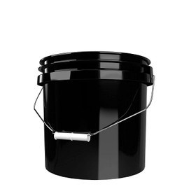 detailmate Car Wash Set: Wash Bucket 3.5 Gallon (12 L) Black with Detail Guardz Dirt Lock Wash Bucket Insert Blue for Scratch-Free Hand Wash
