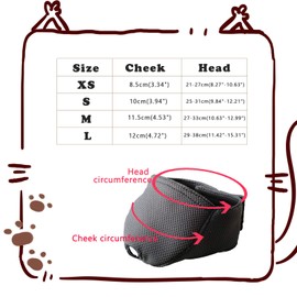 Cat Muzzle with Breathable Mesh, Cat Mouth Guard Muzzle for Prevent Biting Chewing Grooming (L,Black)