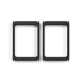 Jalove Dog Playpen, 24" Acrylic Plastic Pet Playpen with Door, Puppy Playpen, Indoor Dog Pen, Foldable, Customizable, Black 2 PCS