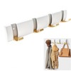 4-Pack White Aluminum Wall Mounted Coat Rack, Space Saving Telescopic