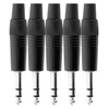Pronomic Plug set 6.3 mm stereo jack 5 pieces -