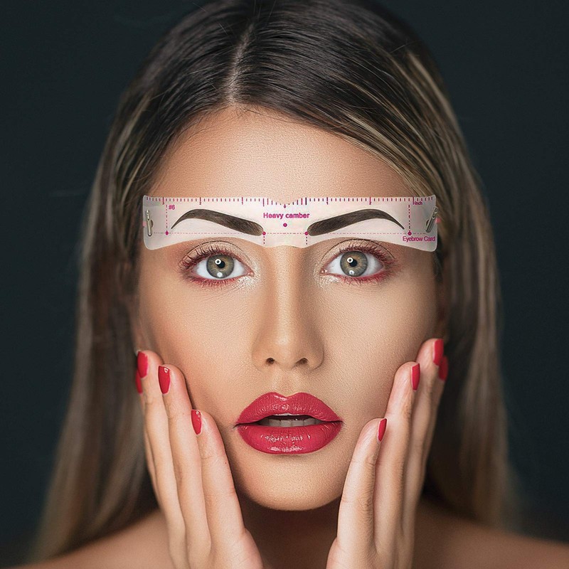 Teuvo Eyebrow Stencils Set for Beginners, 12 Styles with Eyebrow