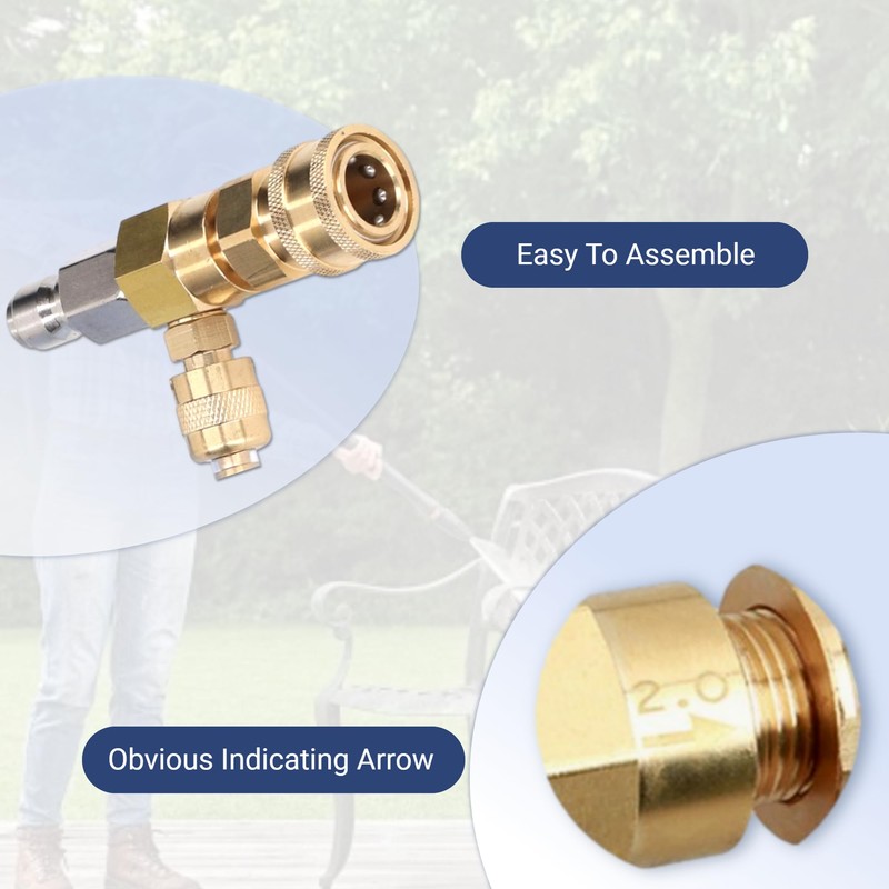 Chemical Injector Kit for Pressure Washer, 3/8 Inch Connectors, 5000