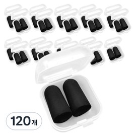 DK1 Pretty Noise-Canceling Earplugs Black A 1.4 x 2.8 cm, 120 pieces, Pack of 2 / 디케이원 예쁜 소음방지 귀마개 블랙A 1.4 x 2.8 cm, 120개, 2개입