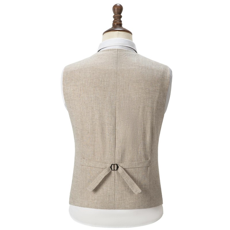 Tuikayoo Men's Summer Linen Vest Suit Waistcoat Casual Vest Regular