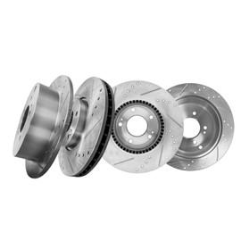 PM Auto Set of 4 Front 300mm-Rear 284mm Drilled Slotted Brake Disc Rotors For 2010-2015 Hyundai Tucson