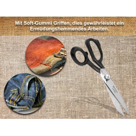 InstrumenteNrw Deutschland Schneiderschere Premium mit Gummierten Super Soft Griffen (8 Zoll)